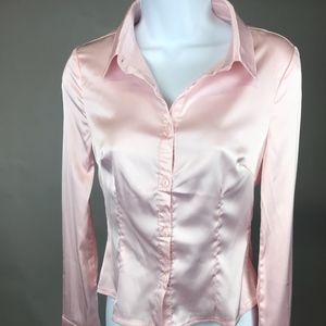Blush Satin Blouse Missguided